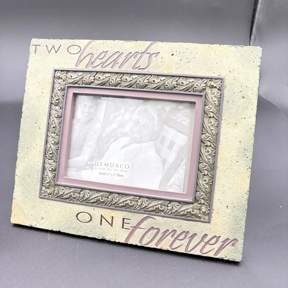 Horizontal, 4x6 Photo‎ Frame Sage (Two Hearts One Forever)  Love Anniversary